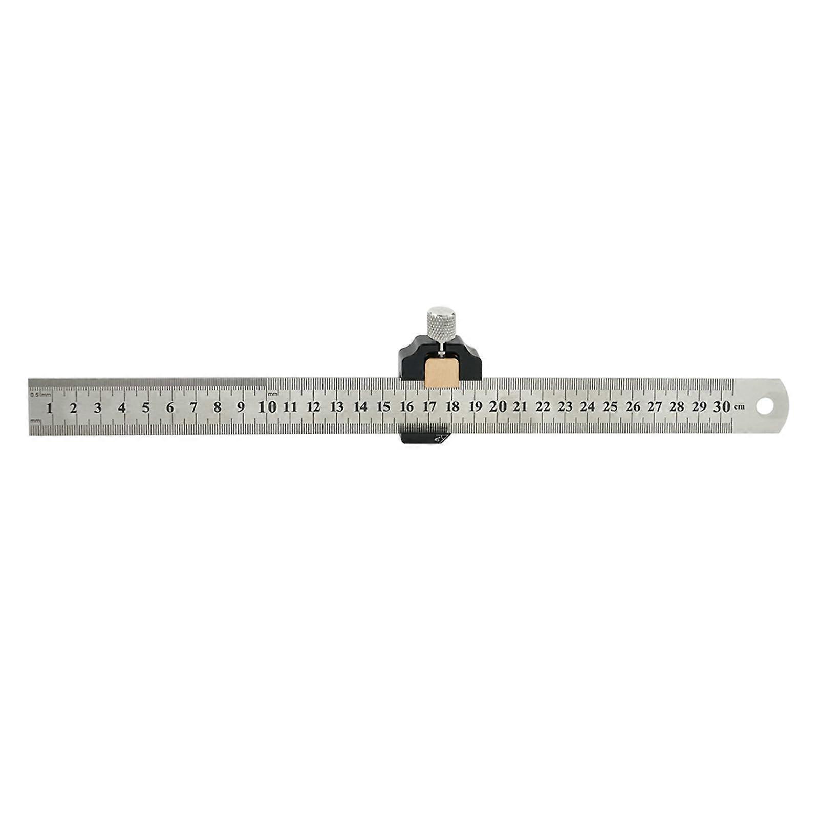 Adjustable Combination Square with Stainless Steel Ruler for Woodworking and Carpentry Tasks