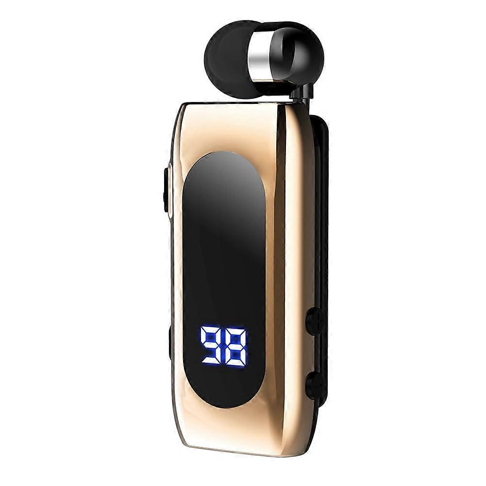 K55 Lavalier Wireless Headset Digital Display Waterproof InEar Ultra Bluetooth Gold