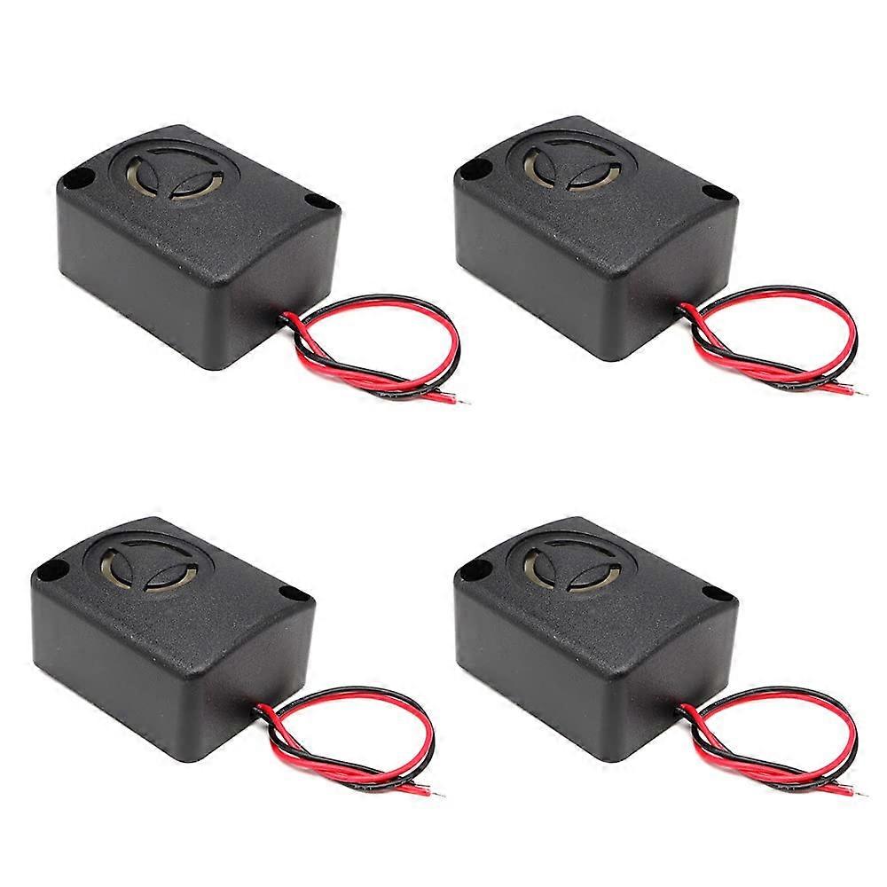 4PCS 110dB 12V Piezo Alarm Siren with Durable Iron Mount for Security and Safety Alerts