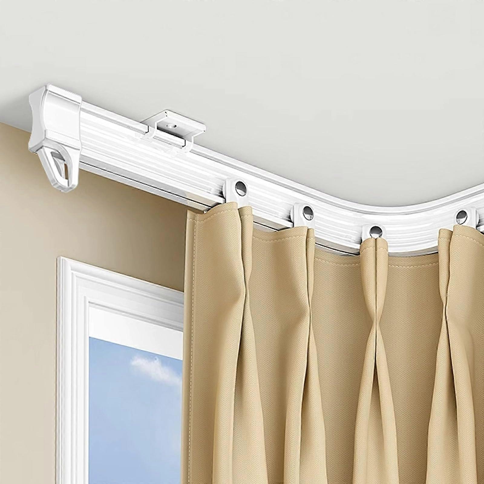 Ceiling Curtain Track with  Bendable Rail for Room Divider and Bathroom, 0.7m 27.5in