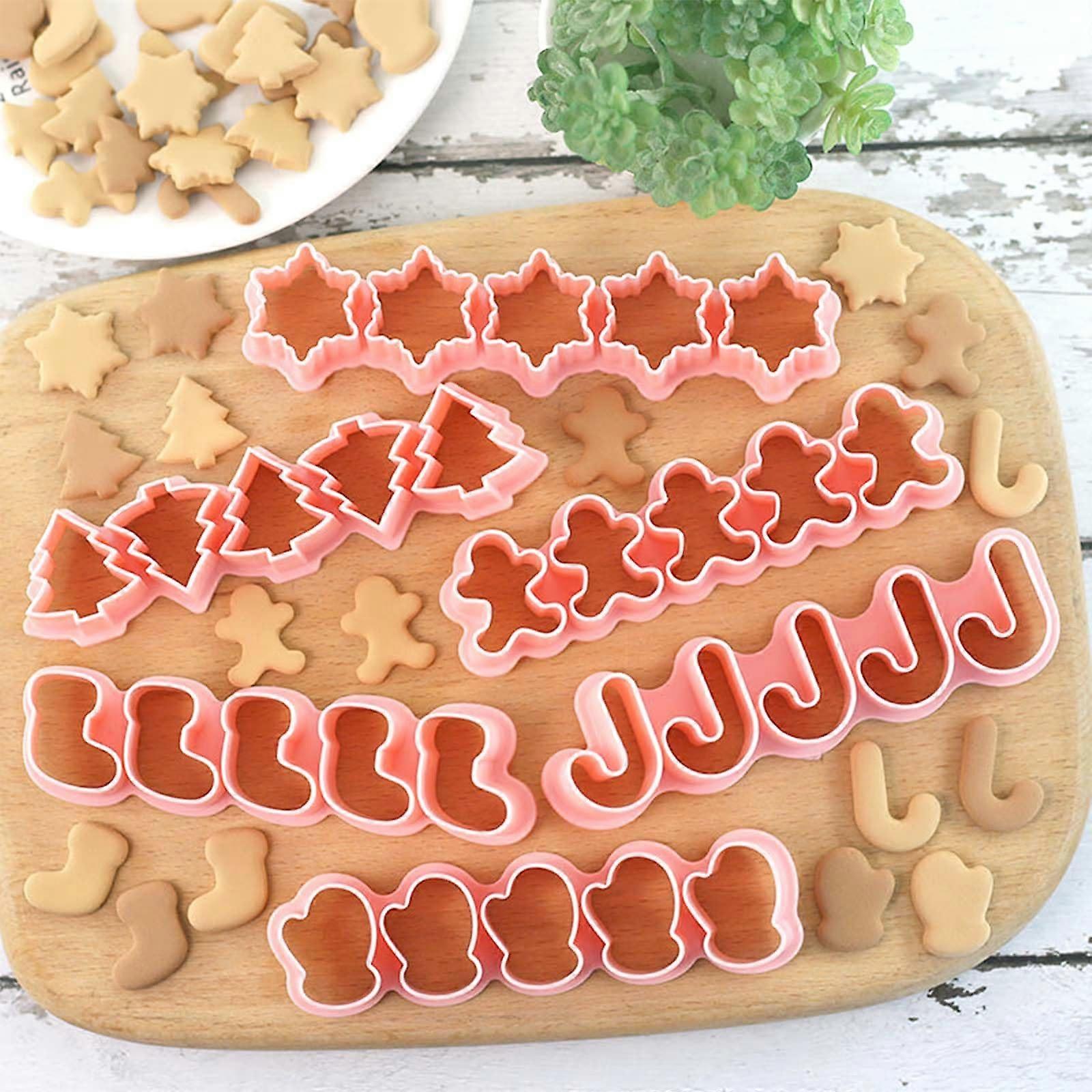 Mini Christmas Cookie Cutters Set – 6 Holiday Shapes for Baking, Pet Treats and Easy Dough Release