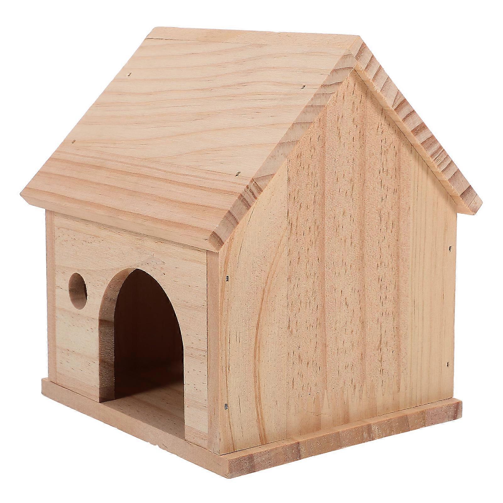 Multi Functional Wooden House for Hamster Guinea Pig Hideout 1 Set Small Animal Habitat