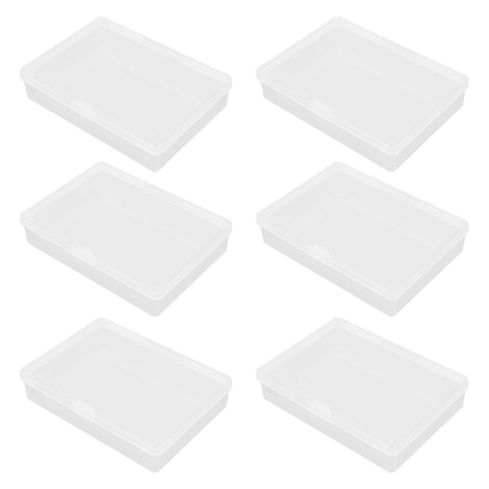 Clear Box Organizer Cards Storage Box Rectangular 6Pcs For Organizing Playing Cards