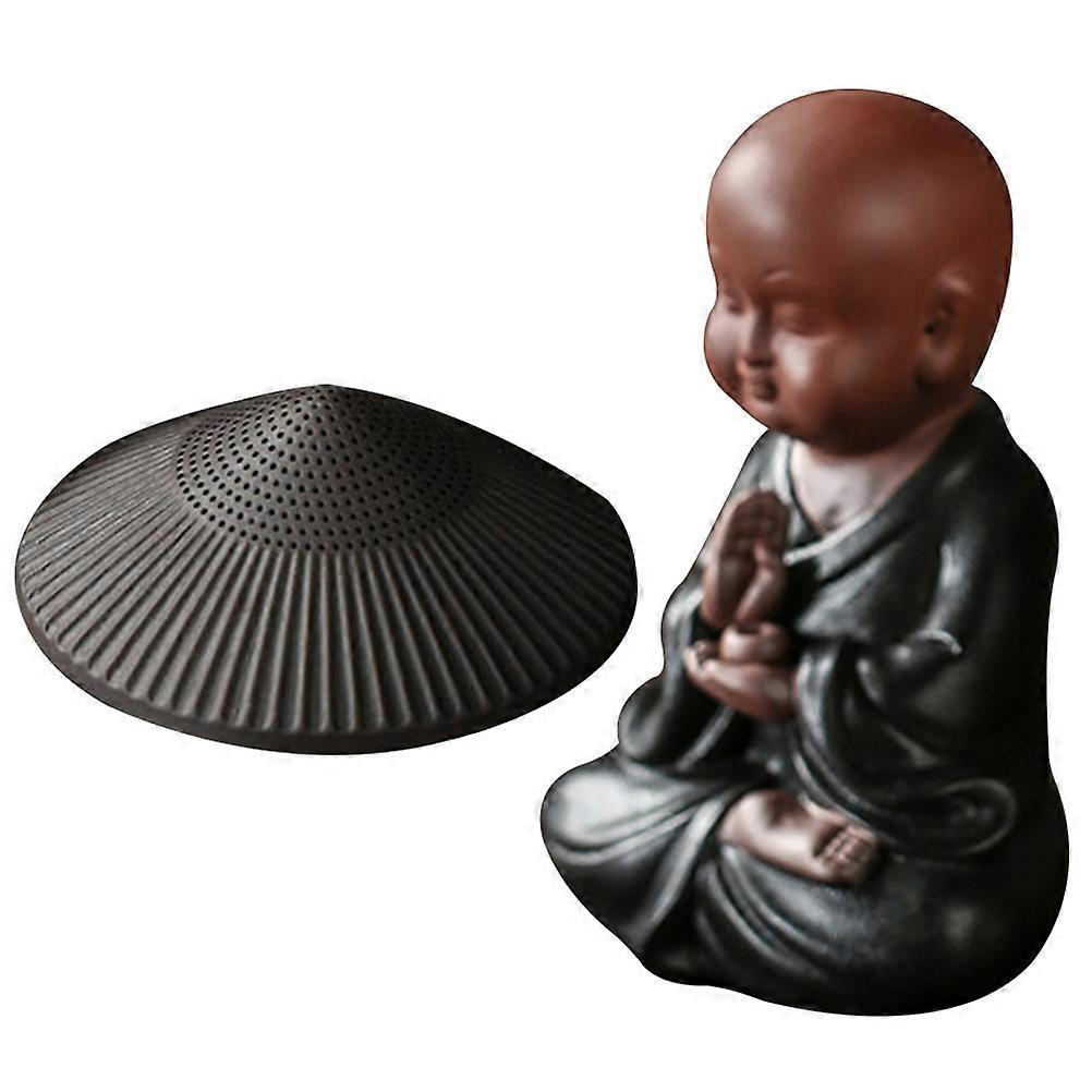 Monk Shape Tea Pet Ceramic Figurine for Decor Tea House Accessory