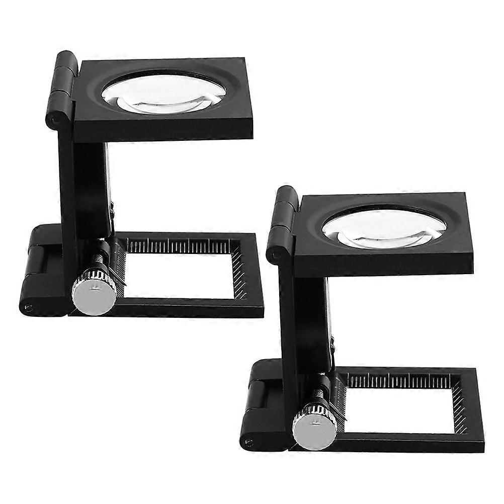 Magnifier for Jewelers 2Pcs Folding Loupe with Pointer and Scale