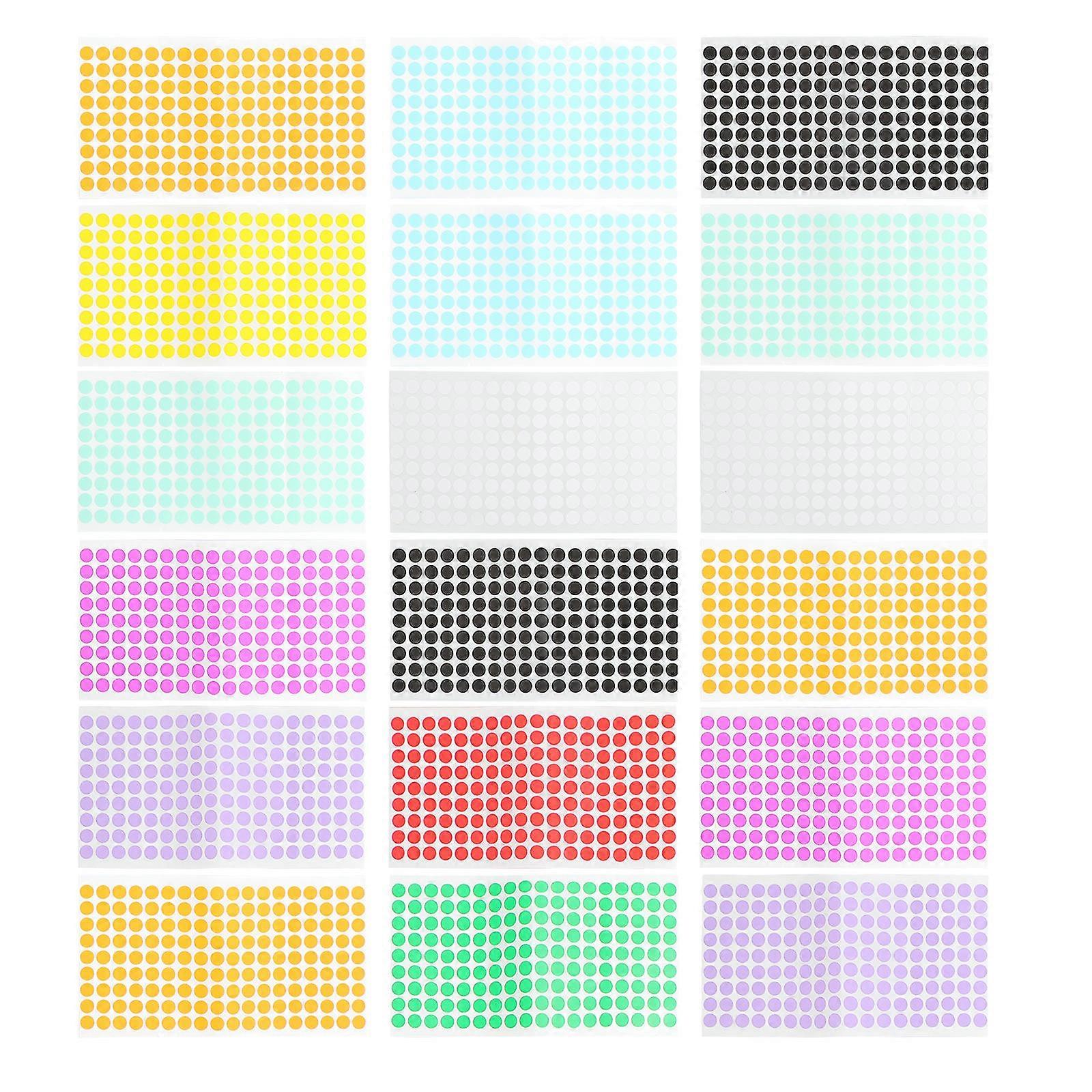 Self-Adhesive Small Dot Shape Stickers 18Pcs Perfect For Housework Storage Various Color