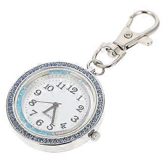 Stijlvol zakhorloge met waterstraalsnijwerk en hanger, 1 stuk met sleutelgesp.