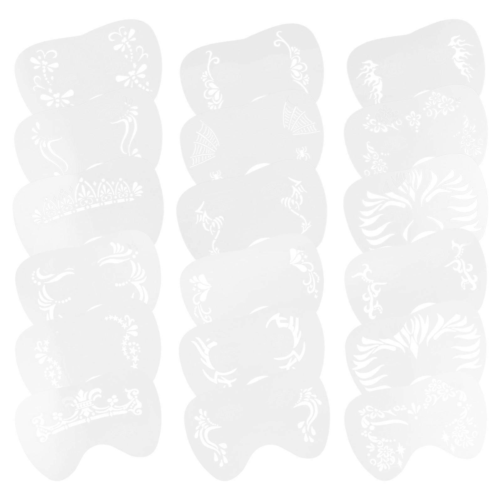 Face Drawing Stencils 18Pcs Plastic Templates for DIY Paint Application