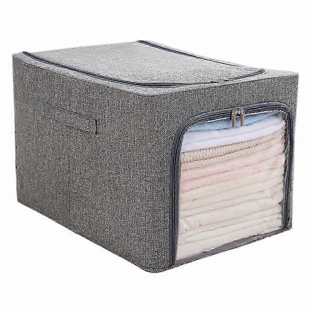 Clothes Storage Bins With Metal Frame, Stackable Storage Box 26s