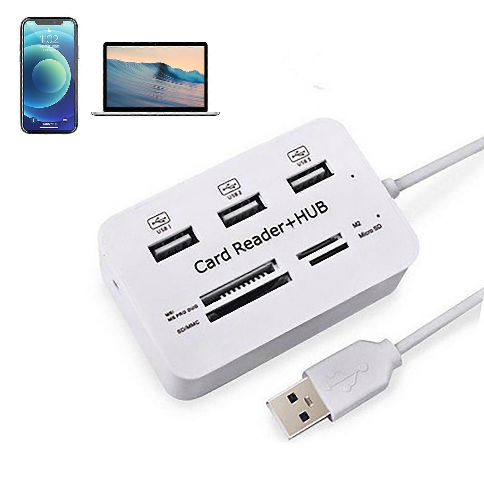 Usb2.0 All-In-One Card Reader  Hub Multi-Function Hub Splitter