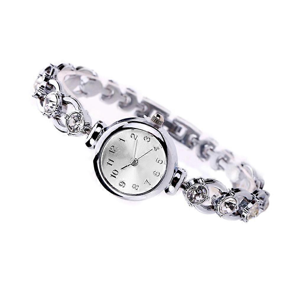 Silver Hand Bracelet Watch for Wearing Use Elegant Quartz Movement