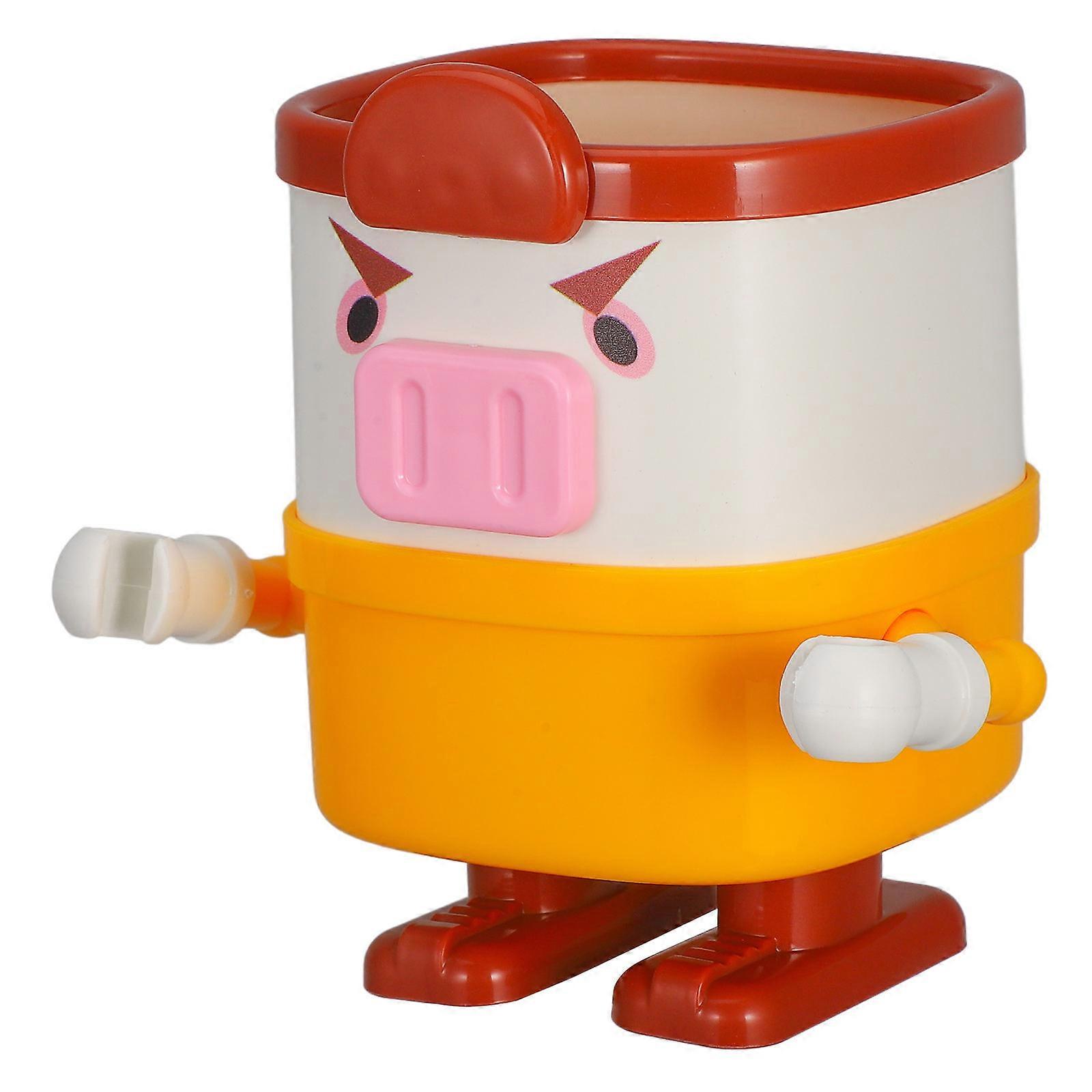 Creative Cartoon Pig Shape Pen Cup For Classroom Organization Office Storage 5Pcs