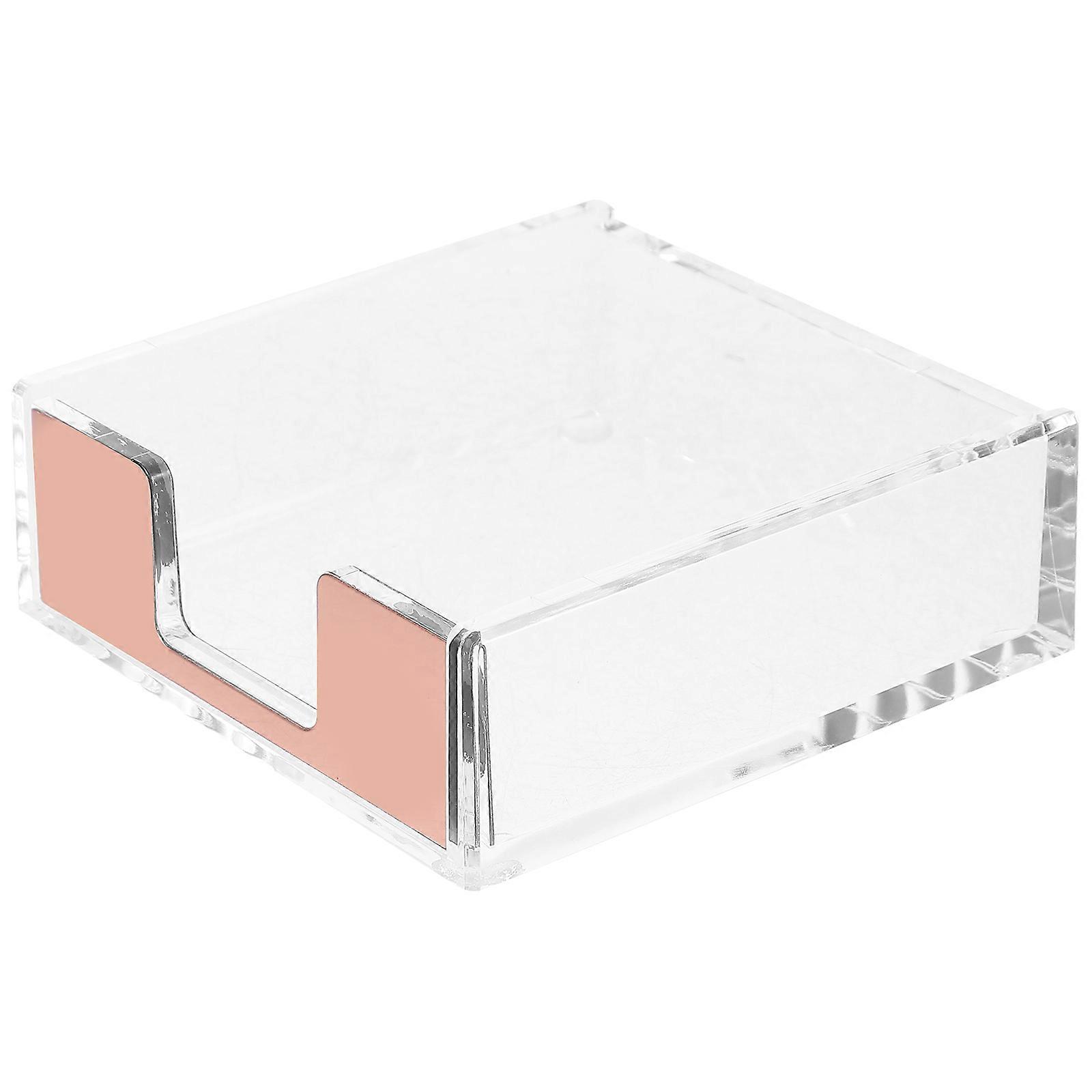 Acrylic Memo Note Holder for Desktop Storage Transparent 2Pcs Dispenser