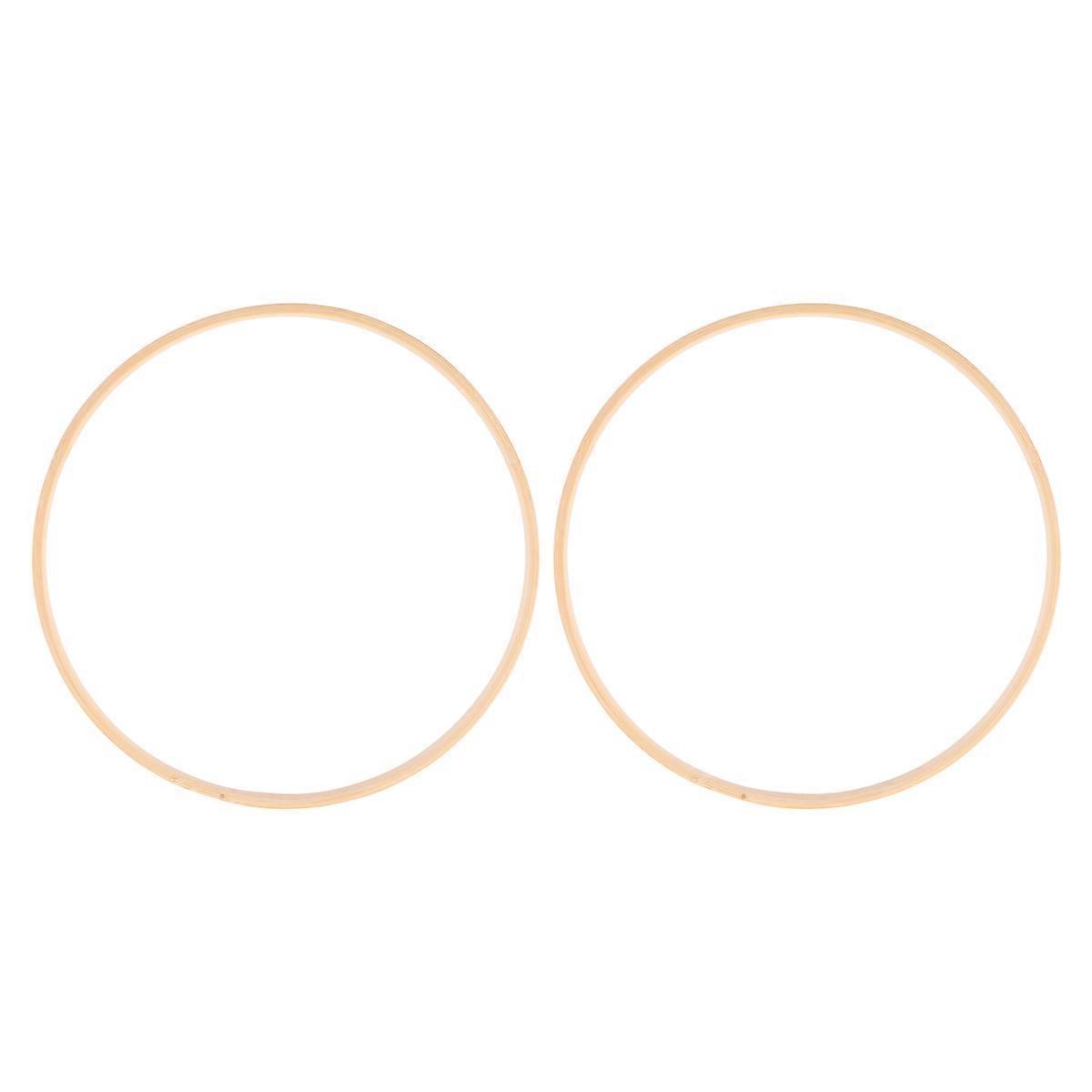 Light Yellow Bamboo Ring for Dreamcatcher DIY 4Pcs Craft Circles