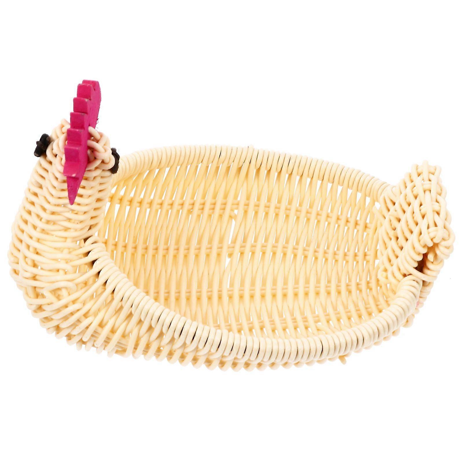 Animal Modeling Fruit Rattan Storage Baskets Easter Candy Basket Organizer