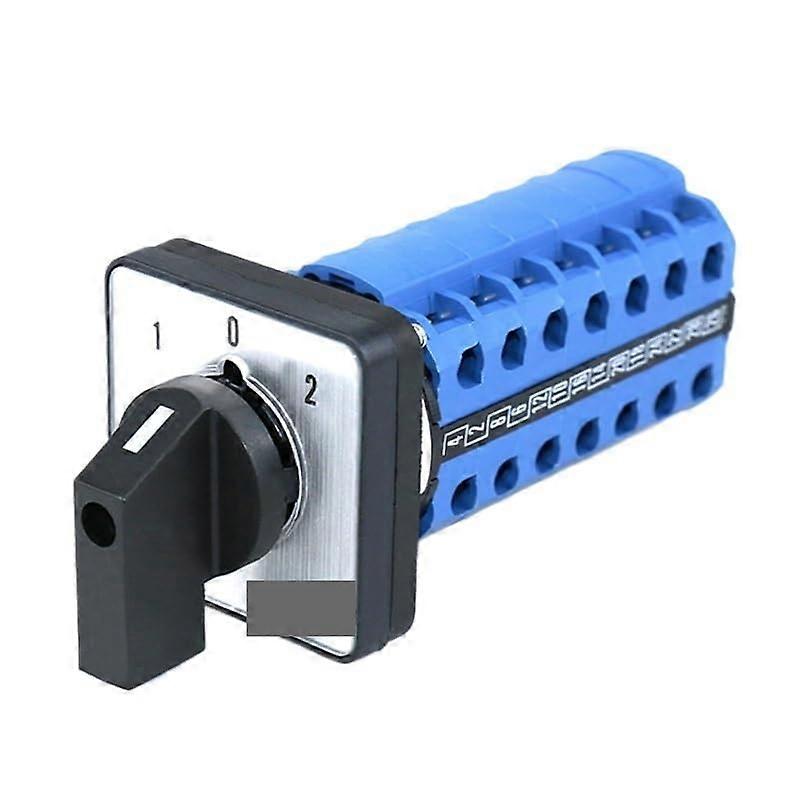 7 Phase Rotary Cam Switch 20A 660V 102 Position Changeover Panel 64x64mm Durable Control