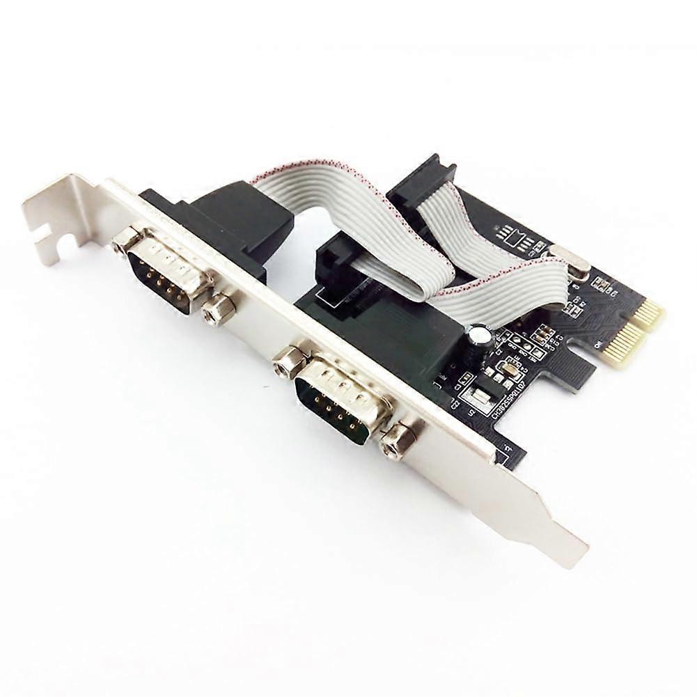 PCIe Serial Port Card Dual RS232 DB9 Speed Data Transfer Wide OS Compatibility