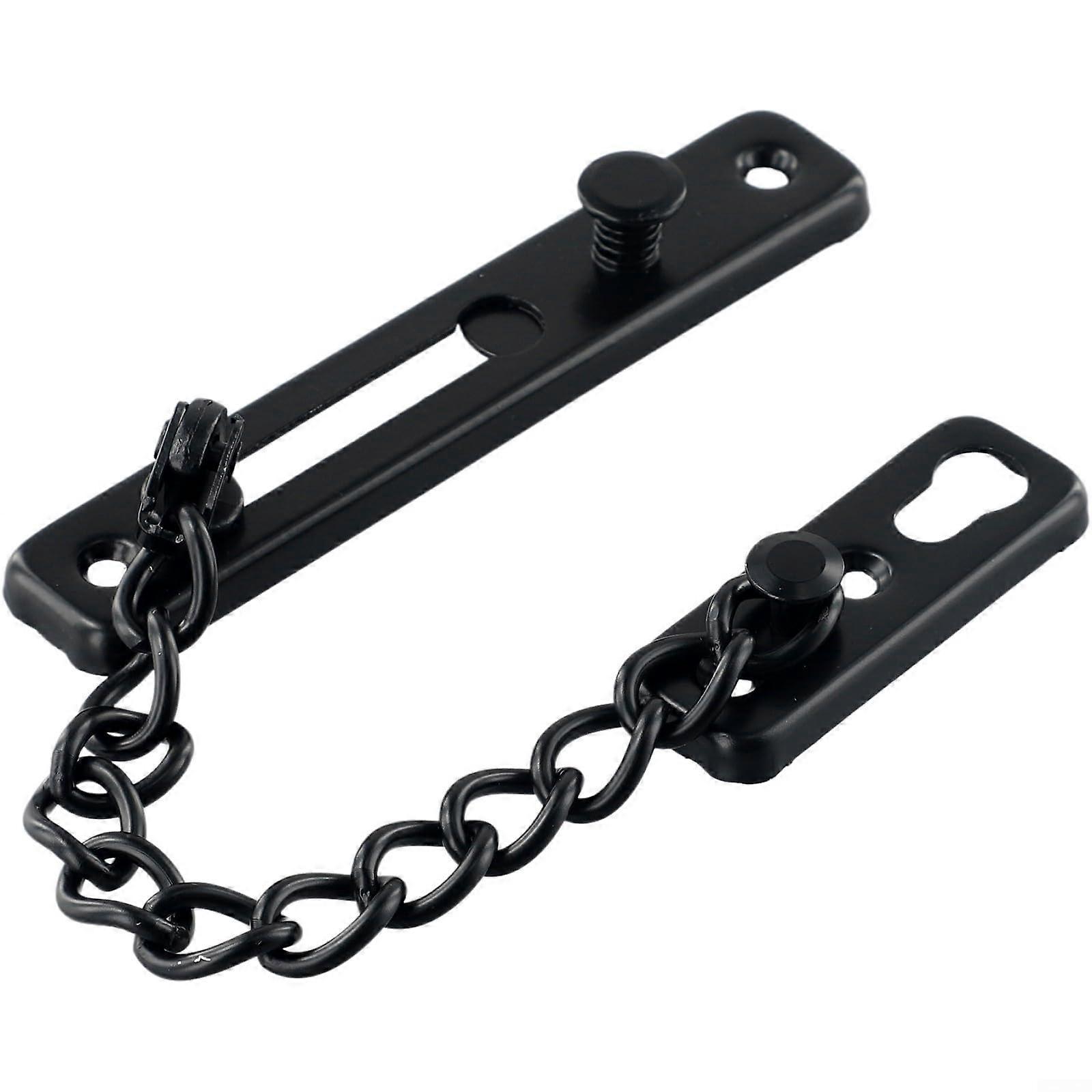Stainless Steel Door Chain Lock with Security Latch, Hardened Welded Chain, Easy Install