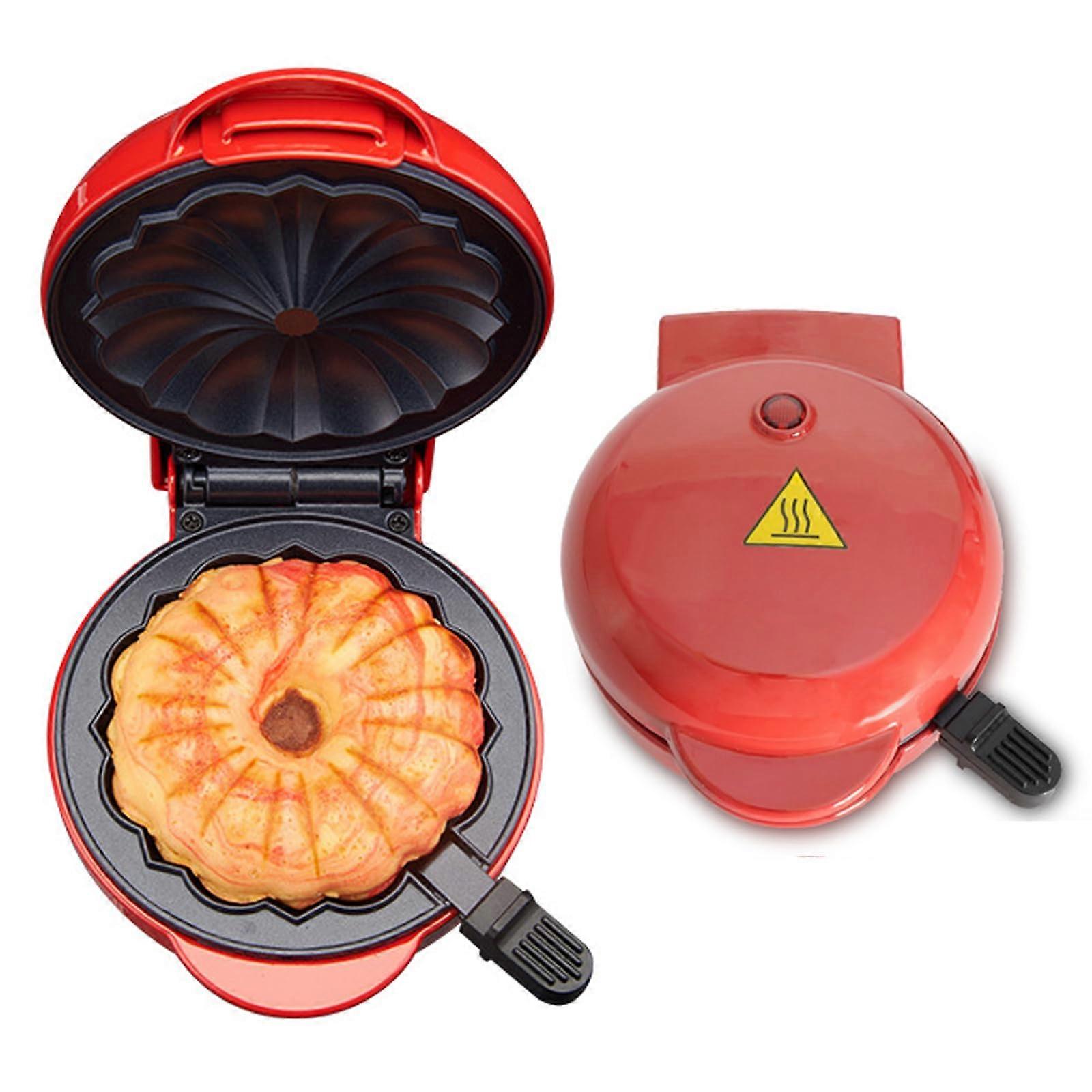 Mini Cake Maker with Adjustable Thermostat, NonStick DoubleSided Heating for Quick Breakfast