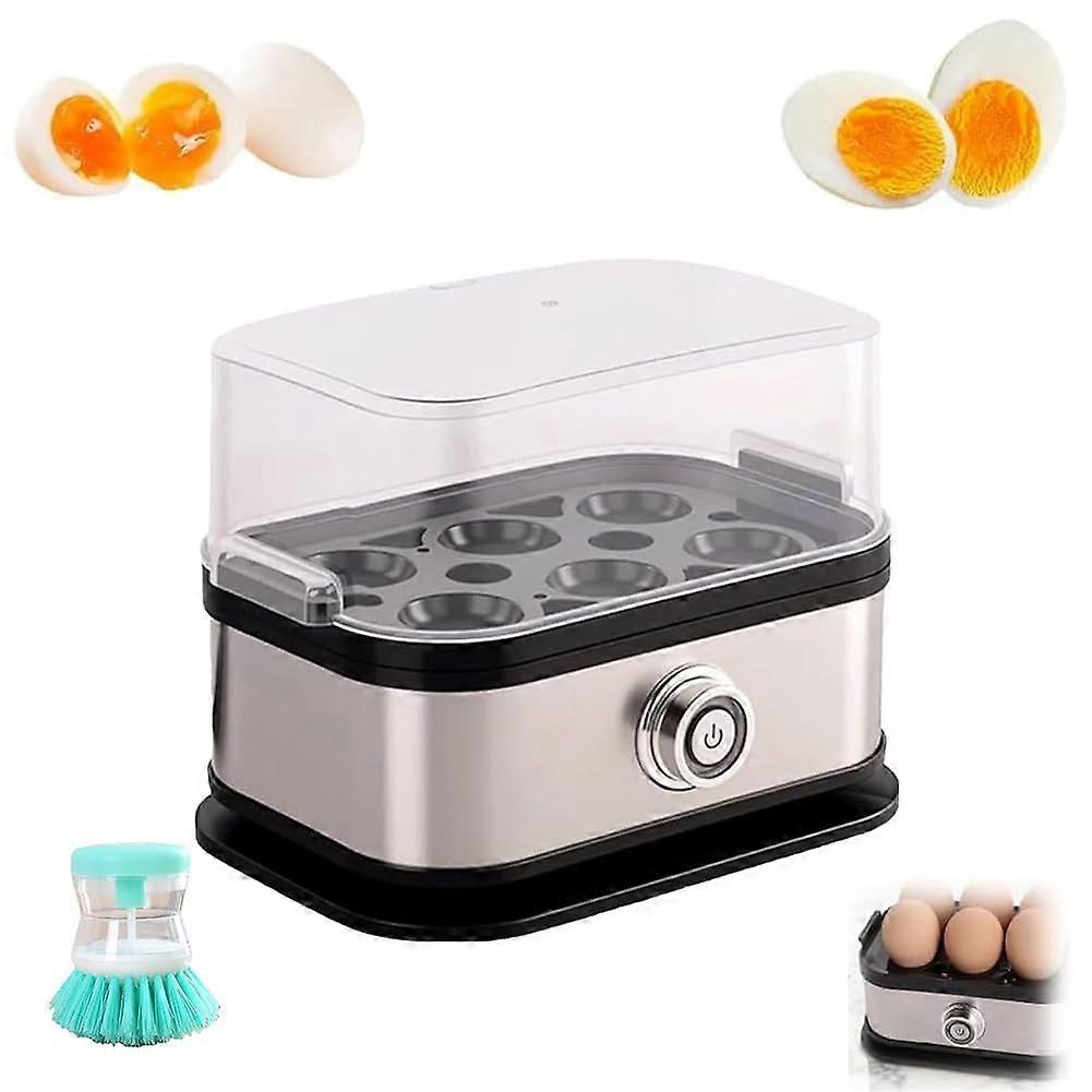 Electric Egg Cooker with Smart Auto ShutOff, Rapid Boiling, 6 Egg Capacity Steamer for Kitchen
