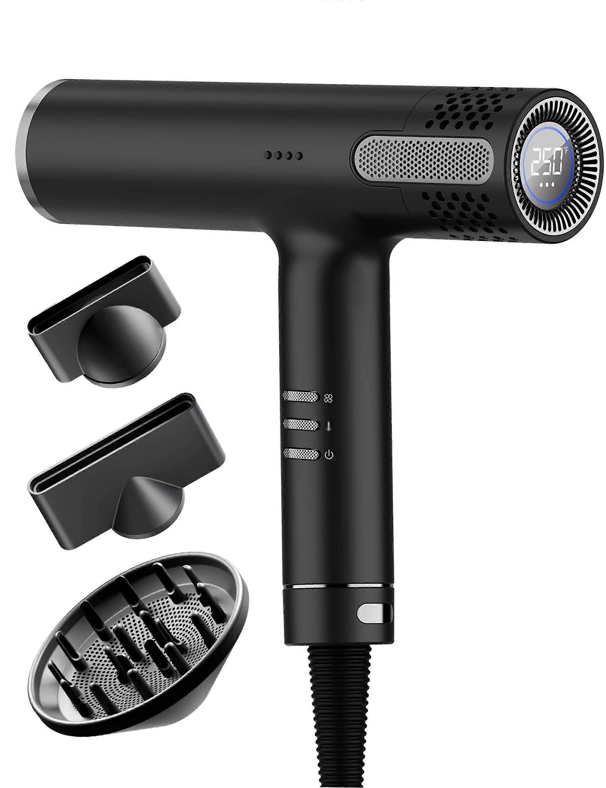 Professional Ionic Hair Dryer with Diffuser, Lightweight Fast Drying for Curly Hair