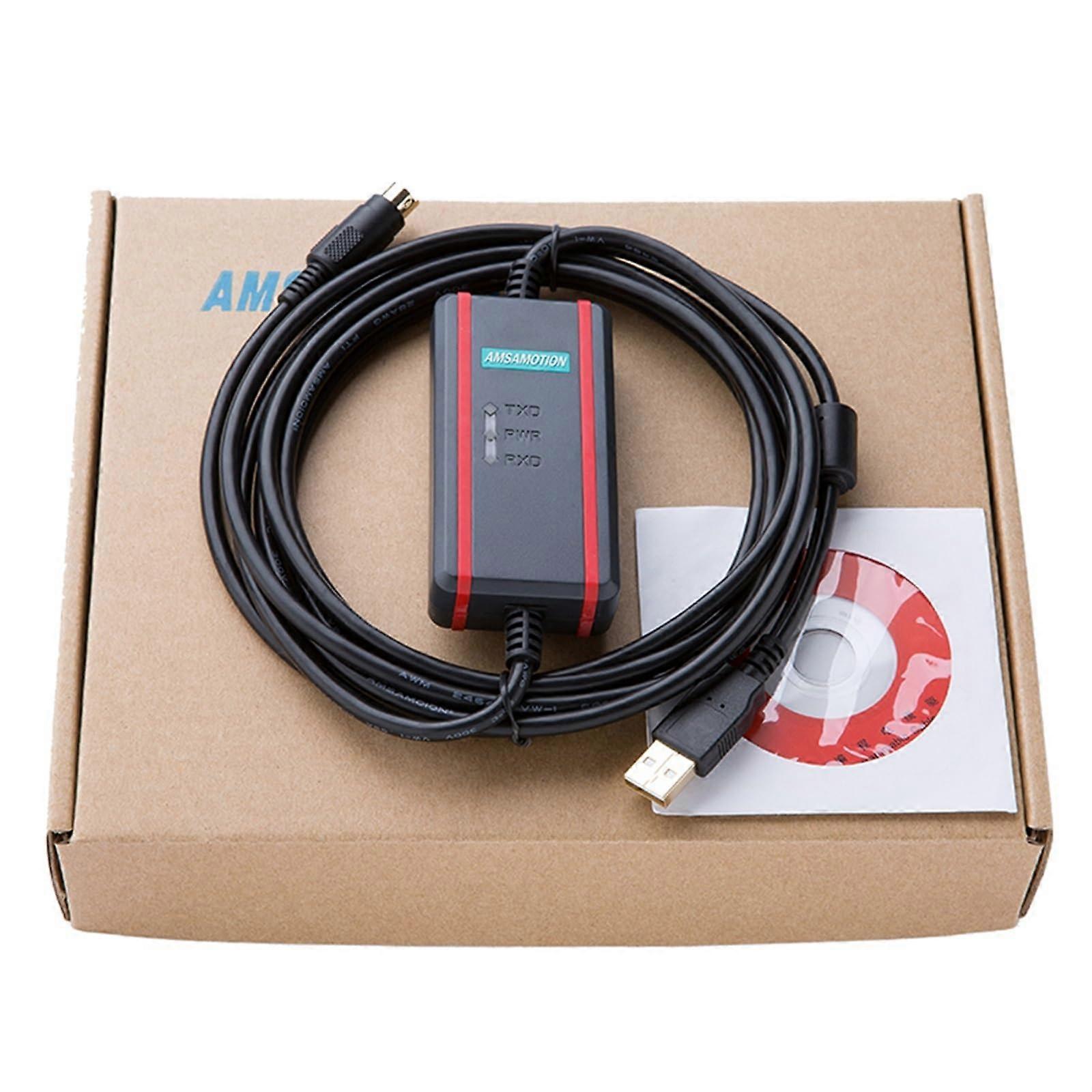 USBACAB230+ PLC Programming Cable Gold Plated Connector for DVP ES EC Reliable Data Transfer