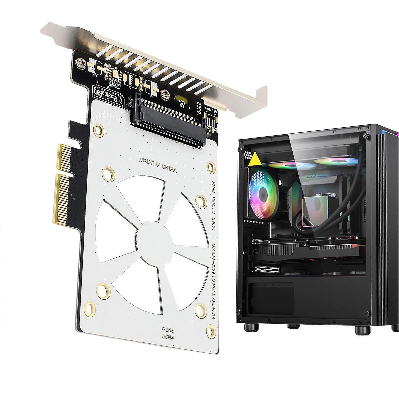 U.2 Expansion Card PCIe 4.0 Adapter for Speed Data Transfer and Stable Plug and Play Performance