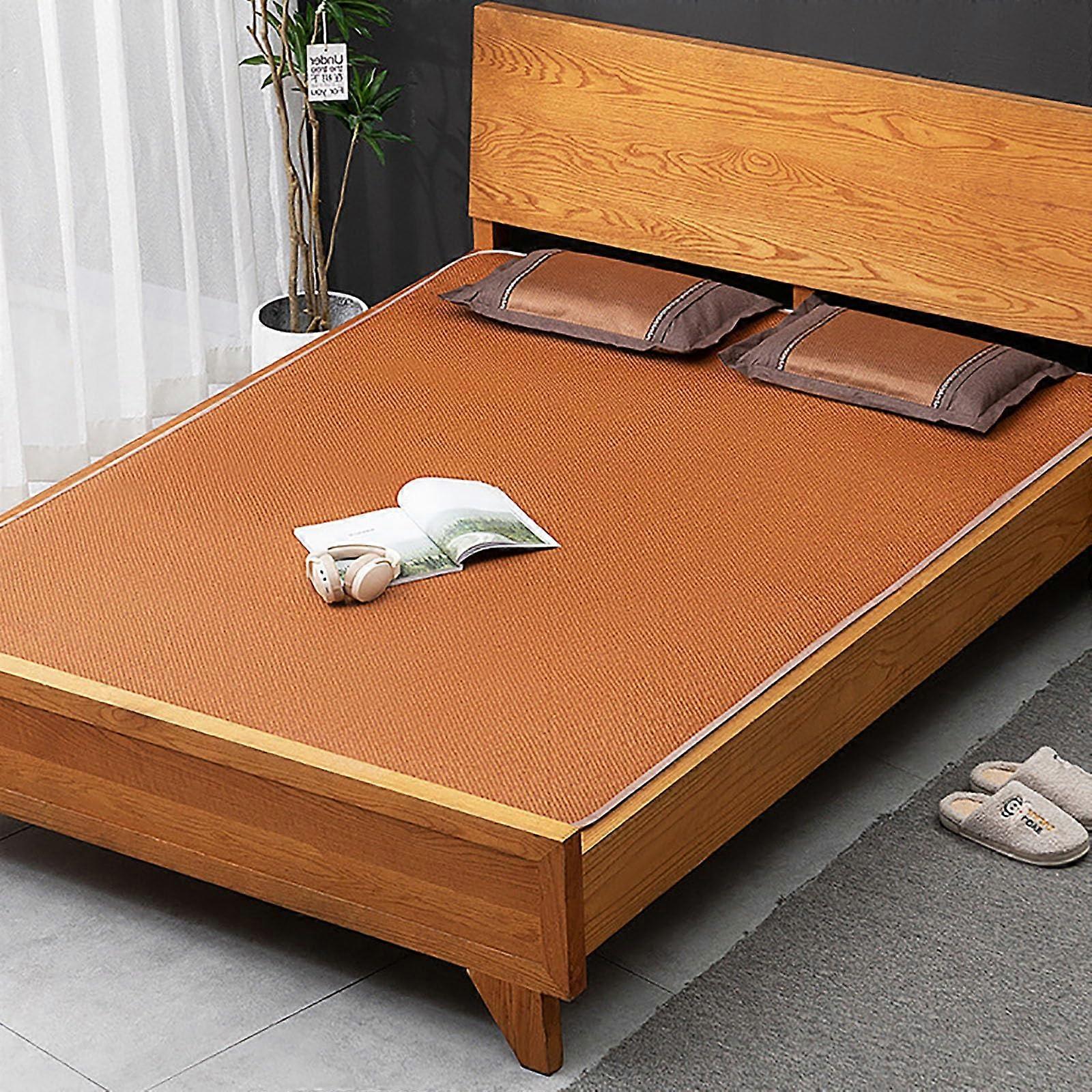 Foldable Bamboo Cooling Mattress DoubleSided Breathable Sleeping Mat for Summer 80x190cm