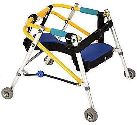 Lightweight Folding Rollator Walker for Kids with Seat, Height Adjustable FourWheel Design