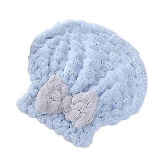 Zachte en absorberende handdoek voor het drogen van je haar, elastische antislip hoofdband voor bescherming en comfort. Witte handdoek.