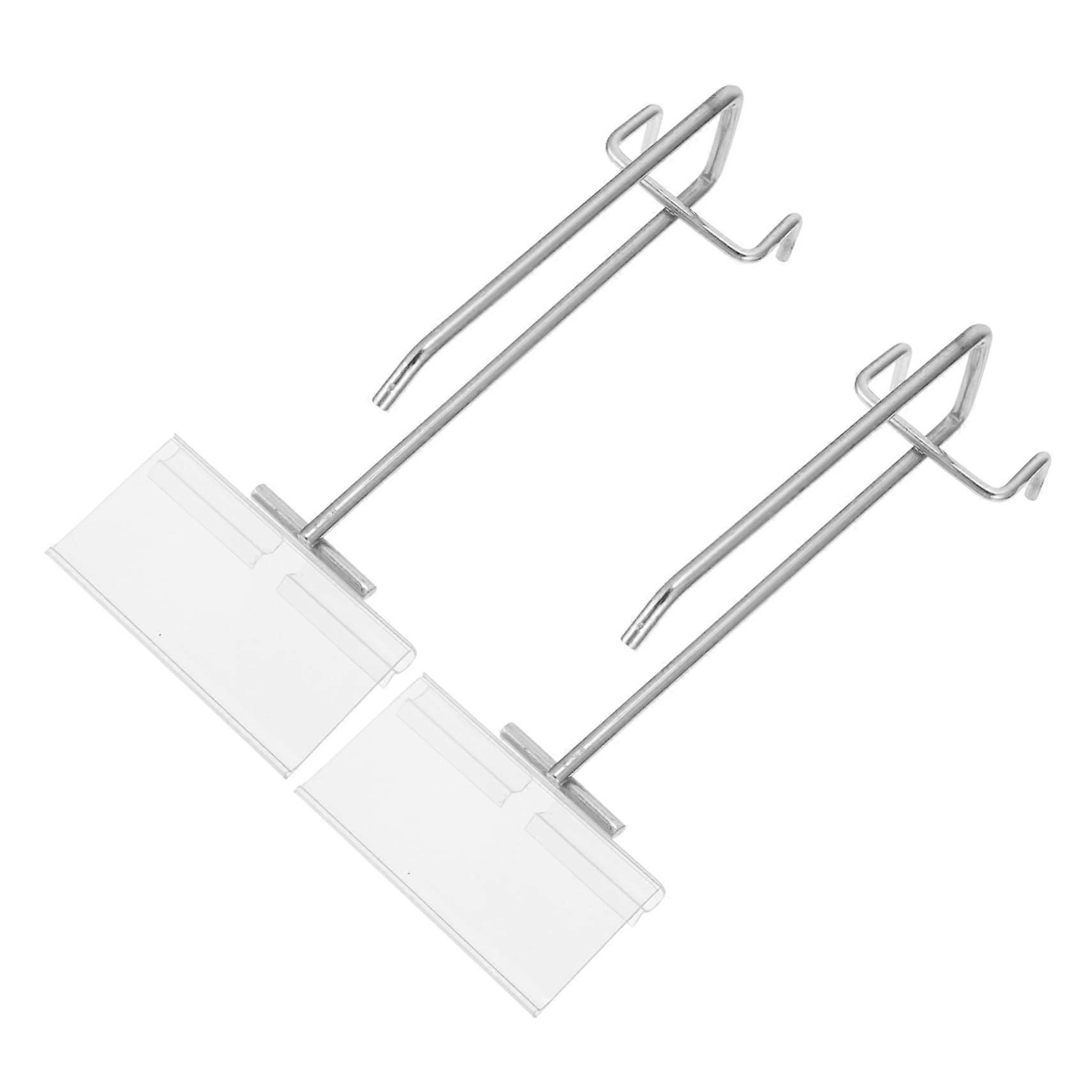 Stainless Steel Pegboard Hooks with Label Holders for Retail Display and Tool Organization