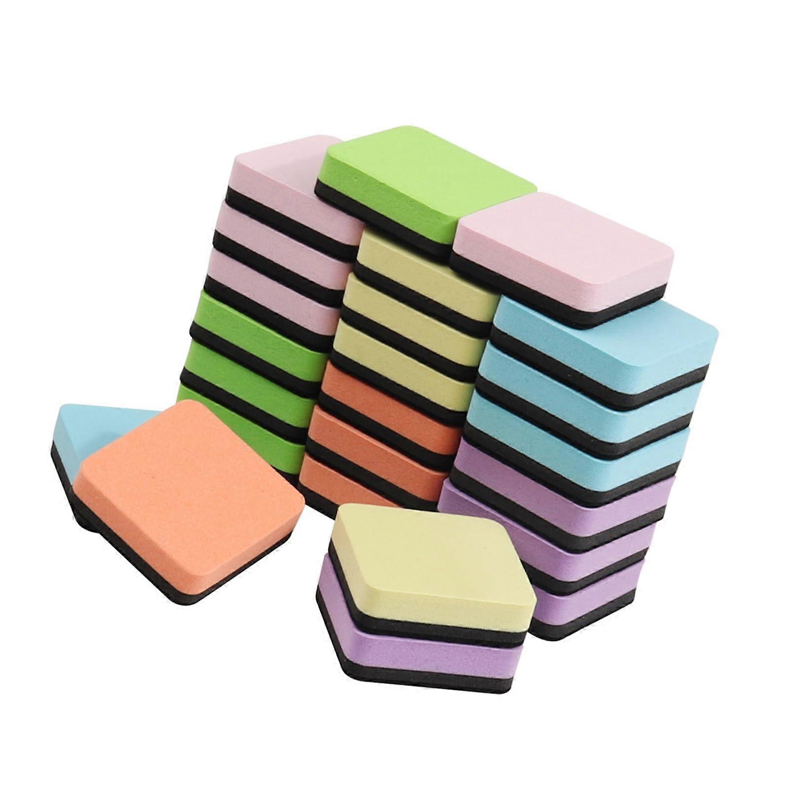 Whiteboard Eraser Set with Soft Felt Surface, Smooth Wiping, Compact 5x5cm for Classroom and Office