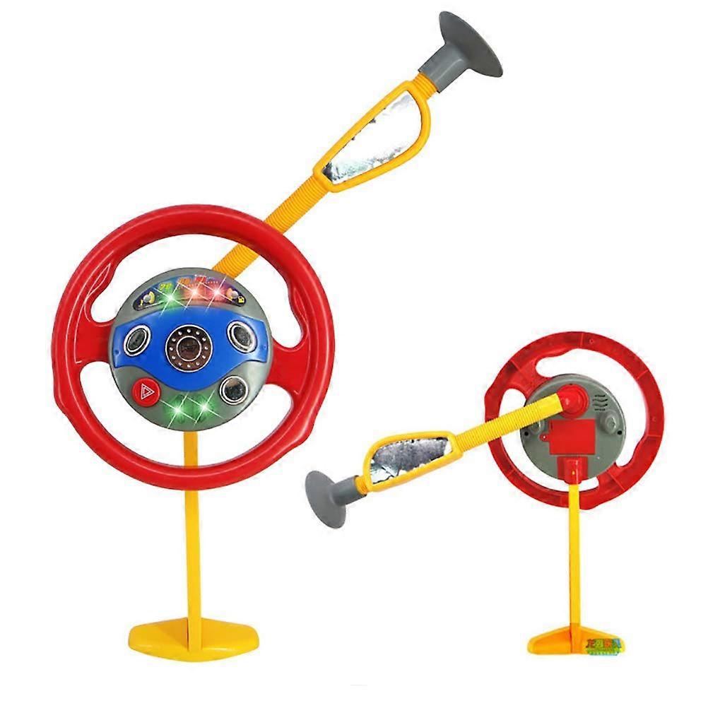 Kids Steering Wheel Toy with Realistic Driving Controls for Interactive Playhouse Learning