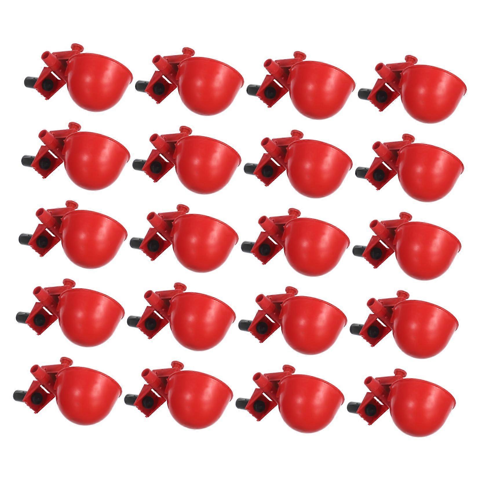 20PCS Automatic Chicken Waterer Cups Adjustable Poultry Drinker Bowls for Farm and Home Use