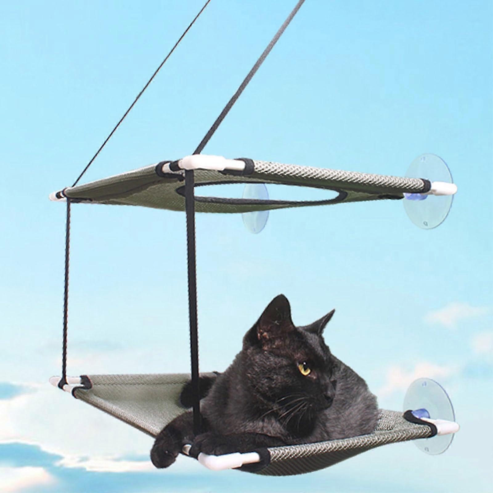 Double Layer Cat Window Perch for Large Cats Sunbathing and Napping Indoor Seat