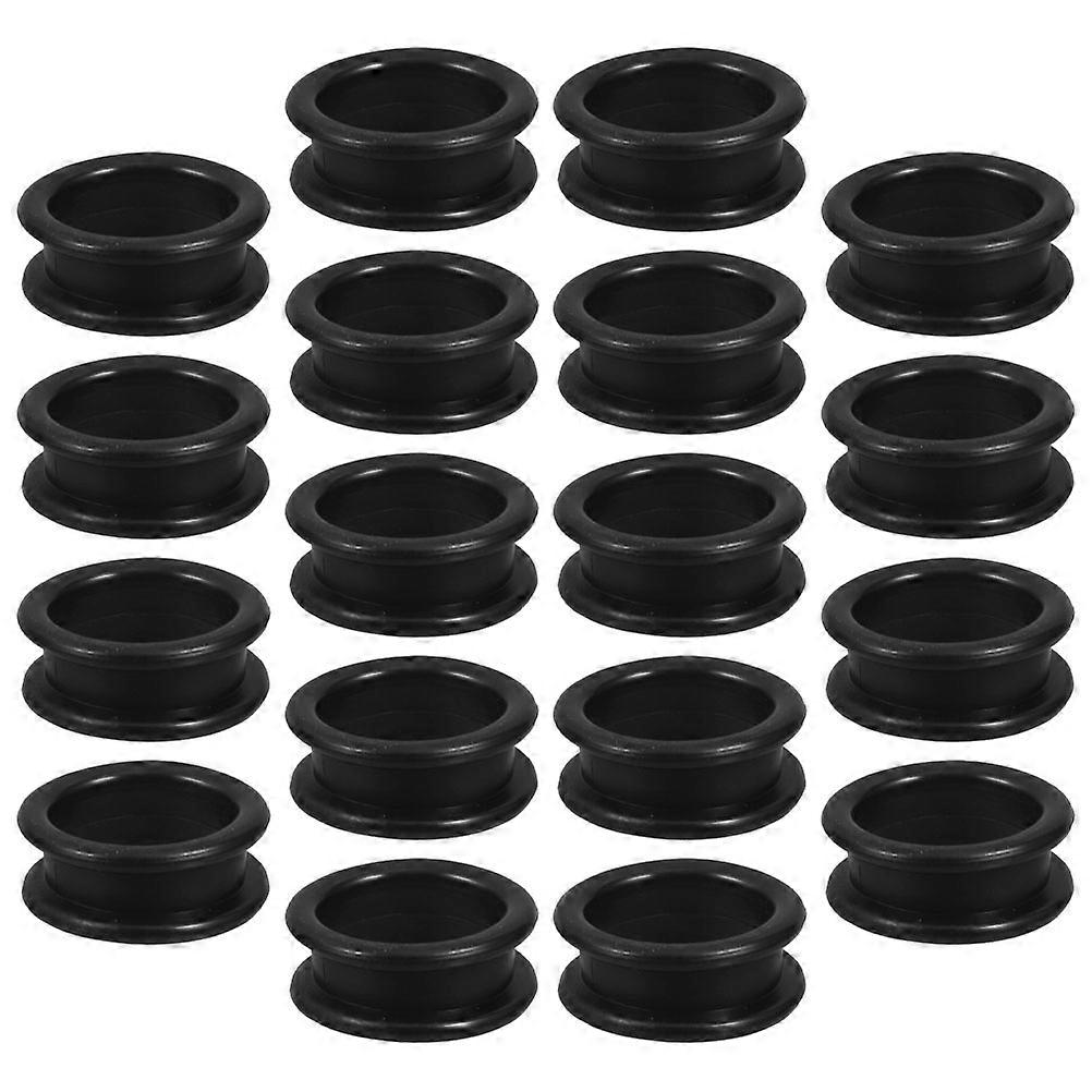 18Pcs Black Silicone Finger Rings Shear Grips for Protection Scissors Inserts