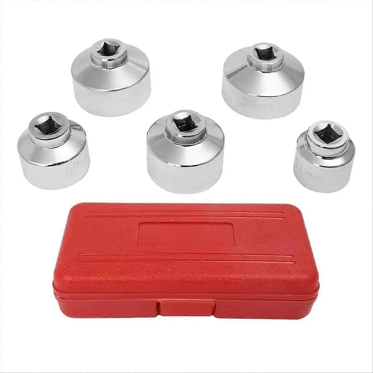 5x Universal Oil Filter Caps Wrench Socket Set