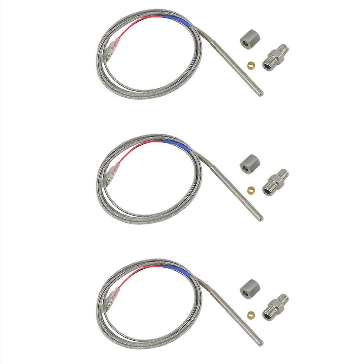 3X for Exhaust Gas Temperature Sensor K Type Thermocouple Probe Exhaust Temperature Sensor Thread Ex