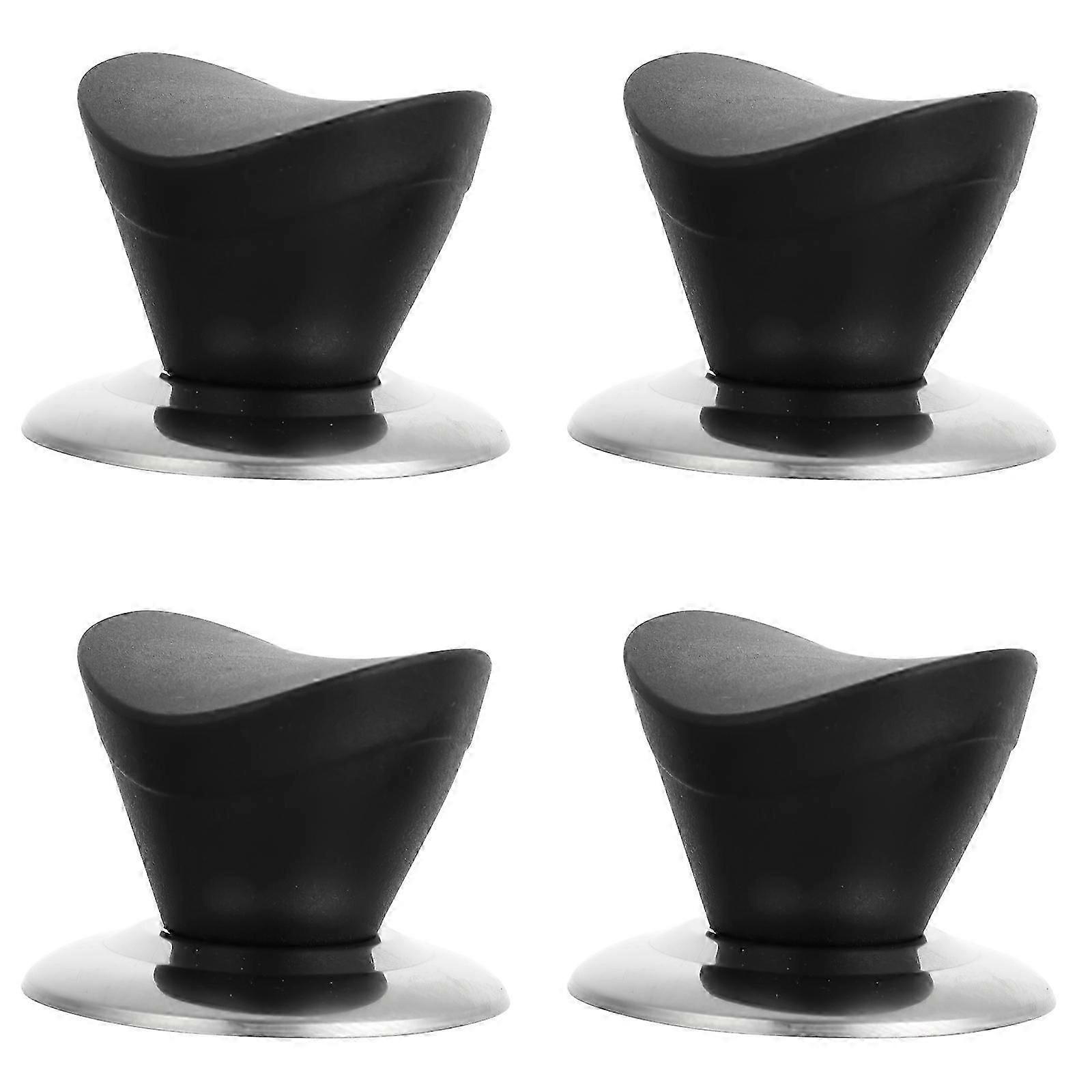 4Pcs Household Replacement Knobs Universal Pot Knobs Kitchen Supplies (Black)