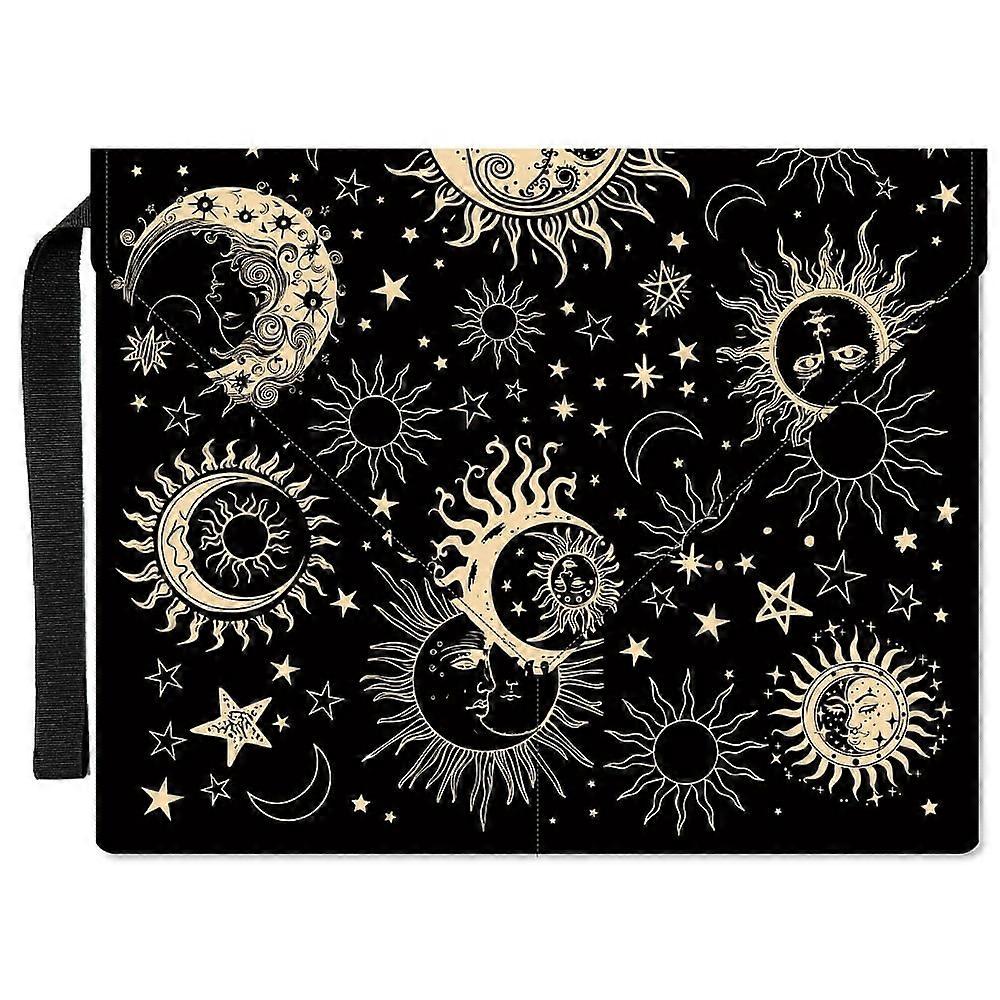 1pc Polyester Book Cover Notebook Wraps with Hook and Loop Rectangle Moon 400~420x285~305mm Polyester