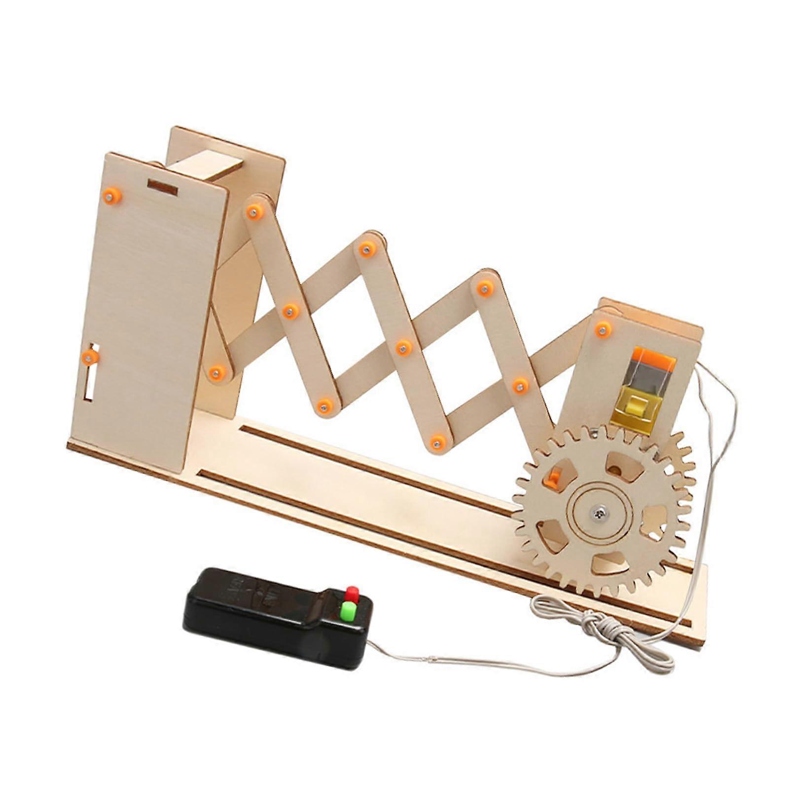 STEM Educational Kit with Smart Sensor Foldable Gate DIY Physics Project Wooden Model for Students