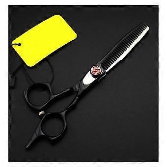 Professional 440C Hair Cutting Scissors Barber Shears with Precision Blades and Ergonomic Design Black
