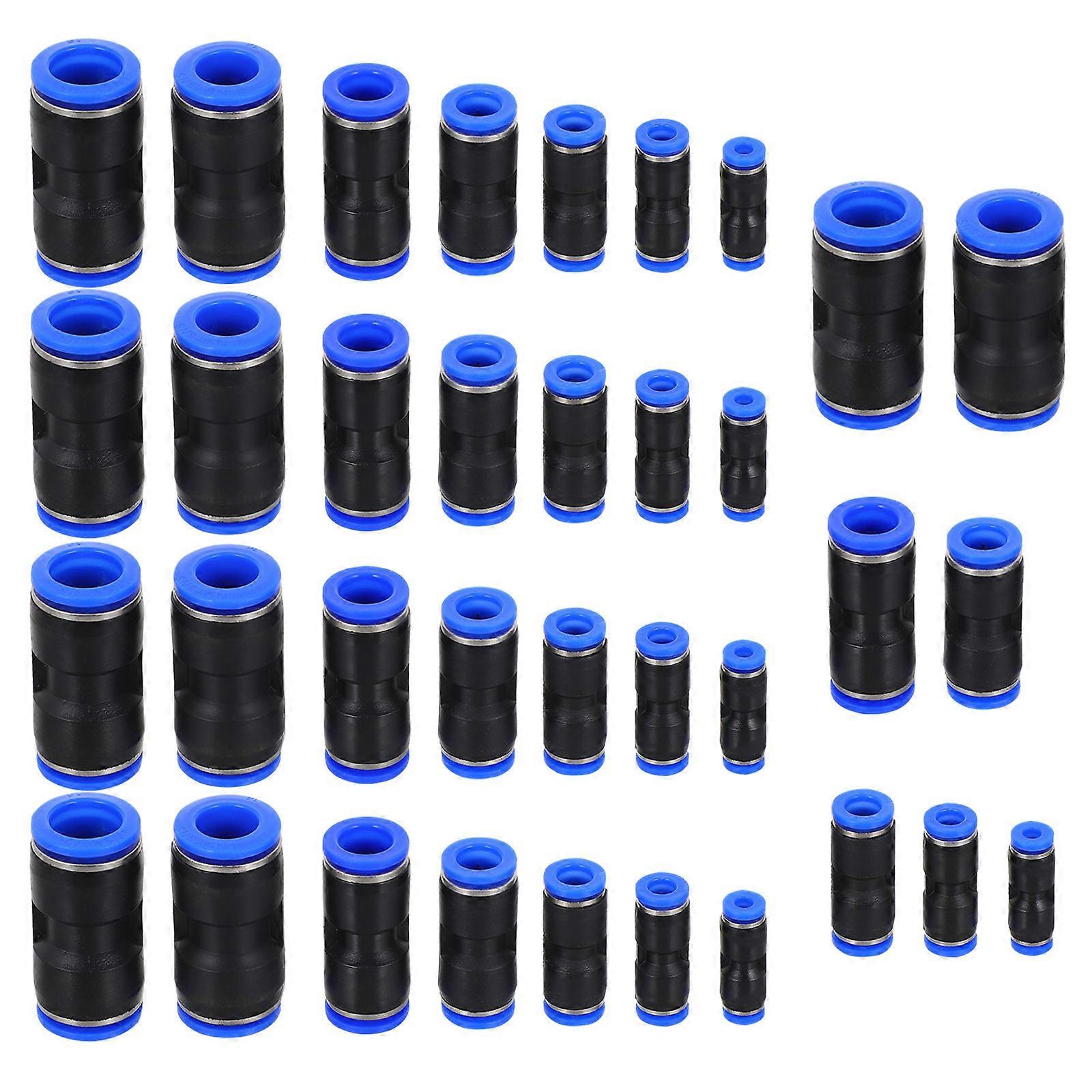 Pneumatic Quick Connector Quick Release Joint for Pipe Use 35Pcs Set