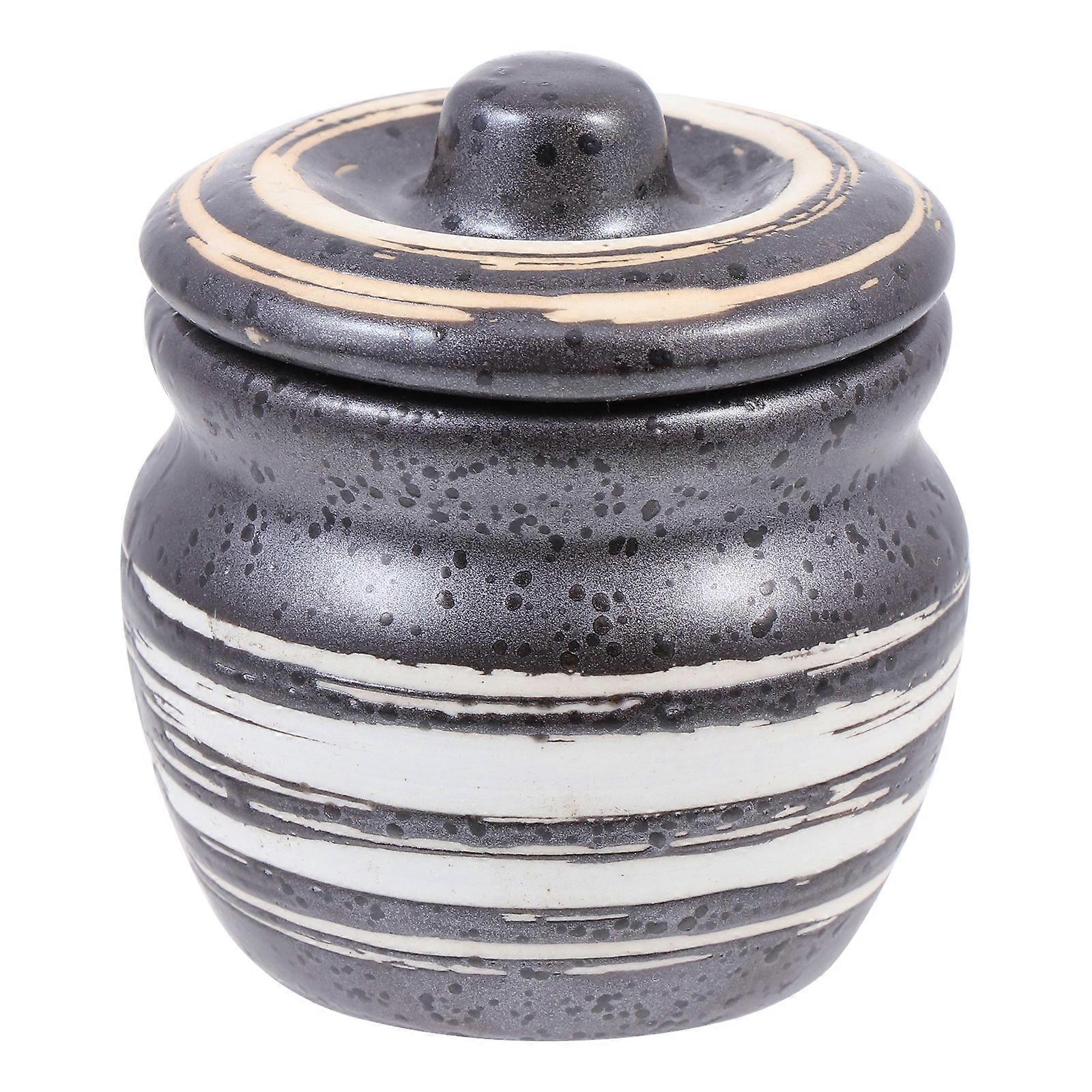 Ceramic Condiment Storage Pot for Kitchen Use 1Pcs