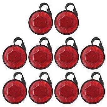 10PCS Bicycle Reflectors for Adult Bikes: Round Reflectors - Off-Road Mountain Bike Road Safety Reflective Lights for Night Riding Visibility - Bicycl