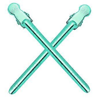 Hair Salon Clips Green Metal Hairdressing Clip Set for Styling 6Pcs