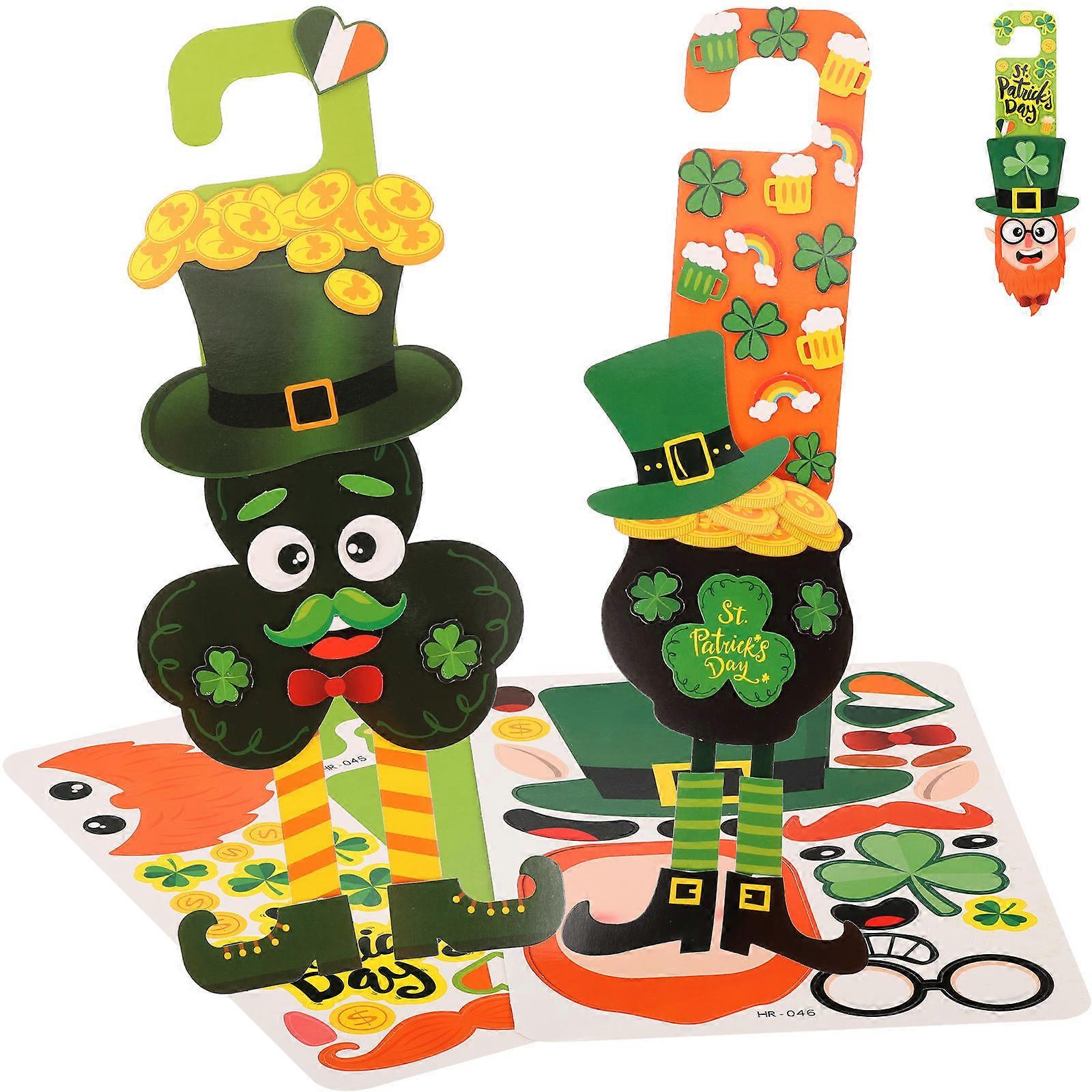 Shamrock Wall Decals for St Patrick Decoration 15Sets Assorted Colors