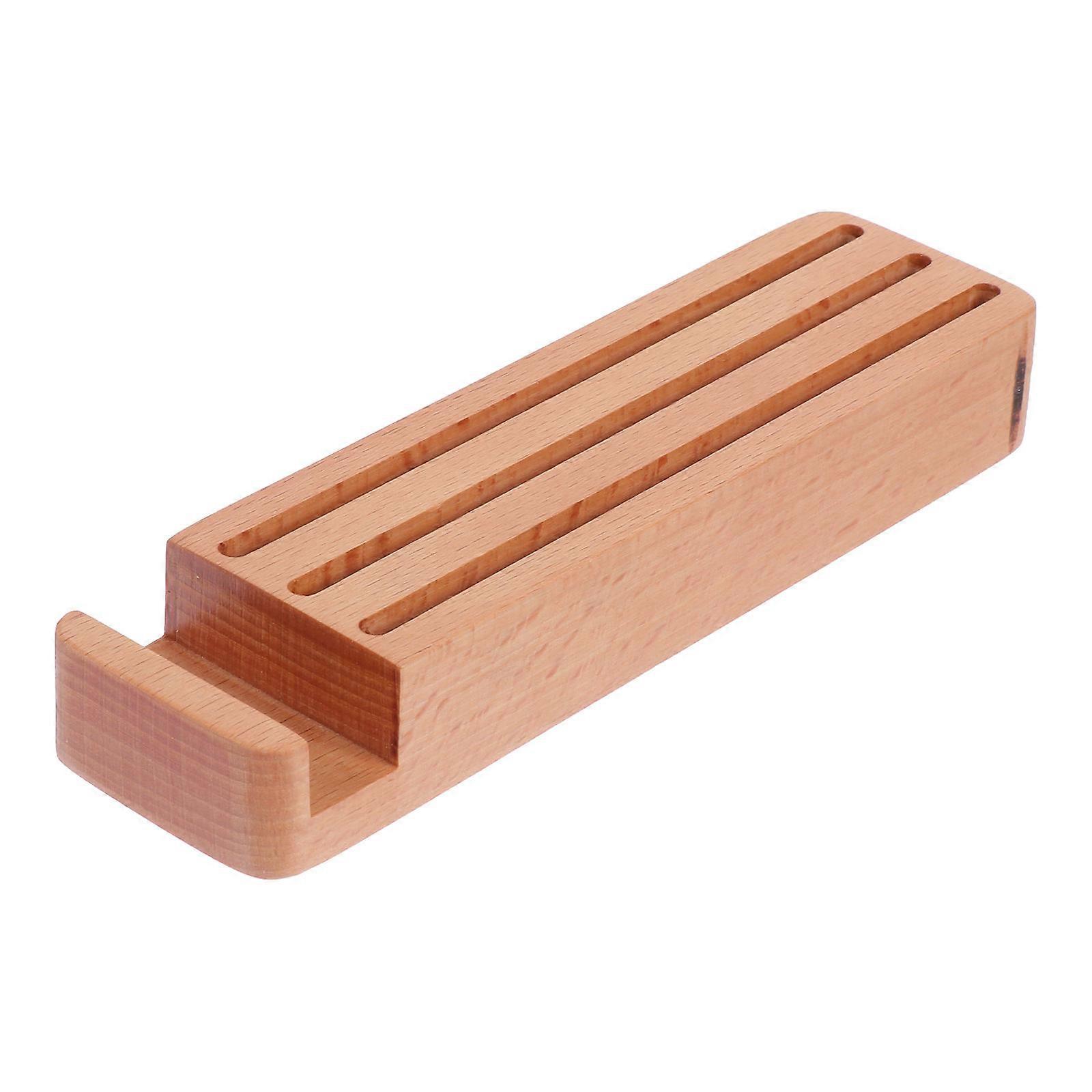Khaki Beech Guitar Pick Holder Box for Multipurpose Storage 2Pcs