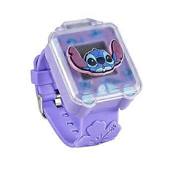 Disney Stitch Purple Strap Learning Blue Watch LAS4162 - Stainless Steel