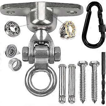 Suporte de balanço reforçado para rede com capacidade de até 680 kg (1500 lbs), giro de 360° e 180°, acessórios de aço inoxidável para balanço, ideal para varanda, playground, ioga e atividades ao ar livre.